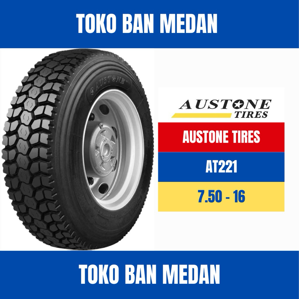 BAN TRUK AUSTONE AT221 750 R16 16 KAWAT ( KOMPLIT BAN DALAM DAN SELENDANG )