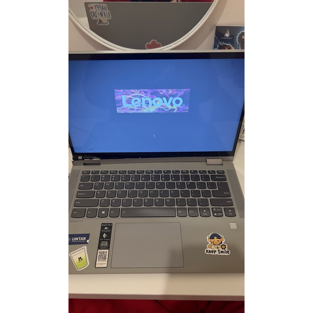 Lenovo IdeaPad Flex 5 14ITL05 | Pentium Gold 7505 | 8GB RAM | 256GB SSD | LCD Retak Kecil | Engsel P