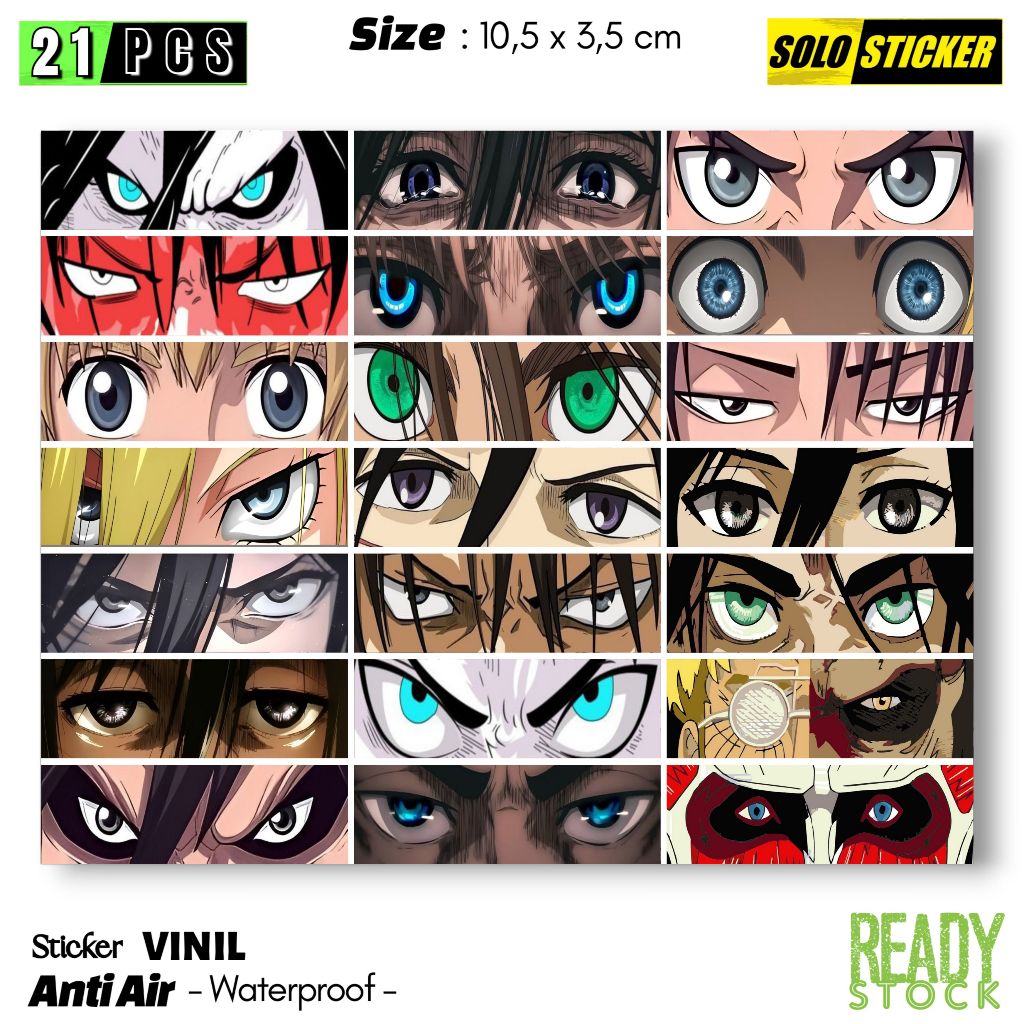 

Sticker Vinil Attack On Titan Slap Waterproof Sticker Laptop Paper Stationery Tumbler Koper Notebook
