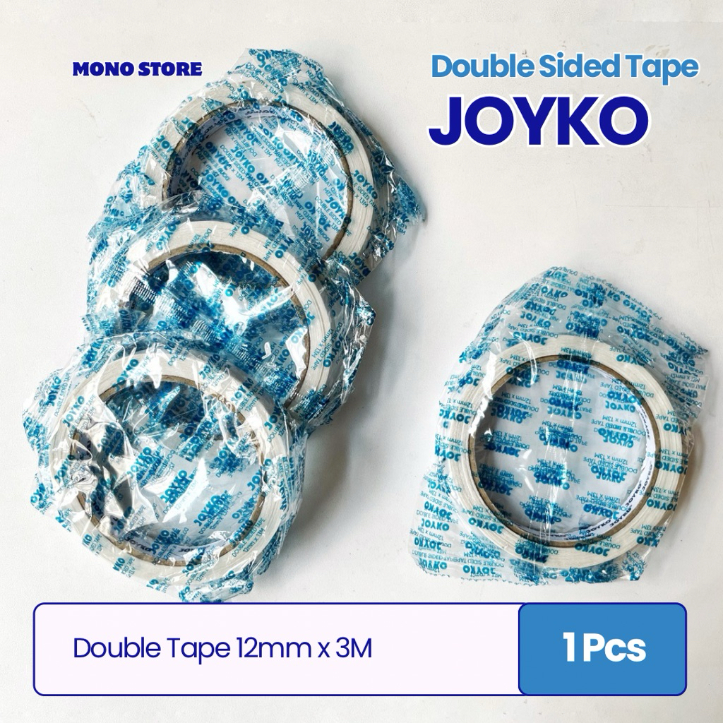 

[1 Pcs] Double Sided Tape Joyko 12mm x 3M / Double Tape Serbaguna