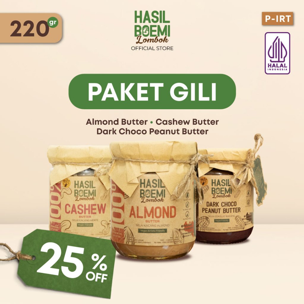 

Paket GILI – Selai Almond, Cashew, dan Totebag Eksklusif | Sehat, Alami, Ramah Lingkungan