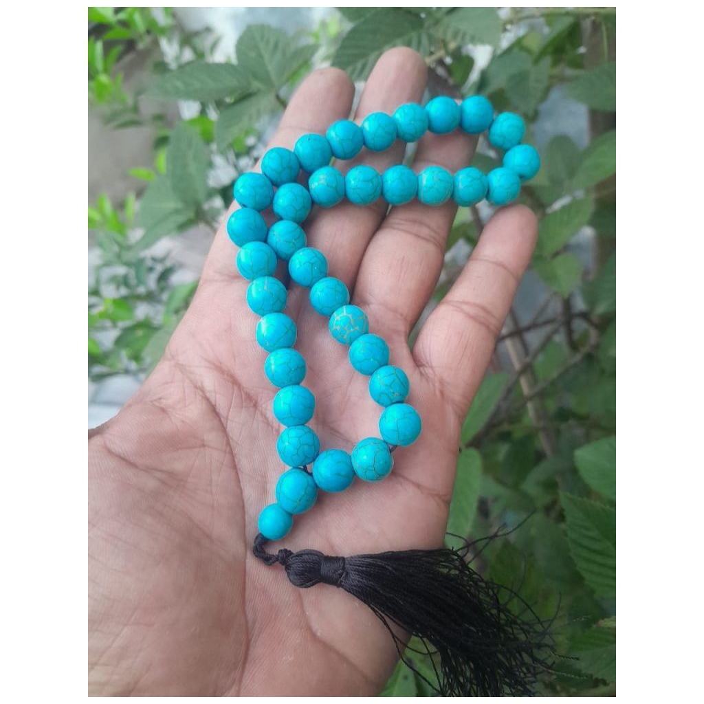 Tasbih Batu Pirus Tibet 10 mm ( 33 Butir )