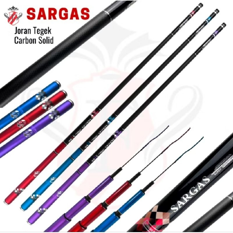 Tegek fukushima sargas super hard kaku bahan carbon ujung solid kuat cocok untuk baronang dan ikan b