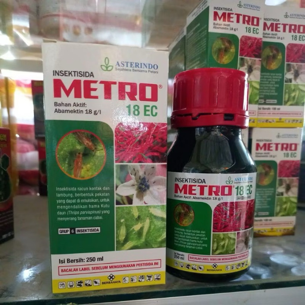 Bisatani - Obat Keriting Daun Tanaman Cabai METRO 250ml Kriting Cabe Thrips Ulat