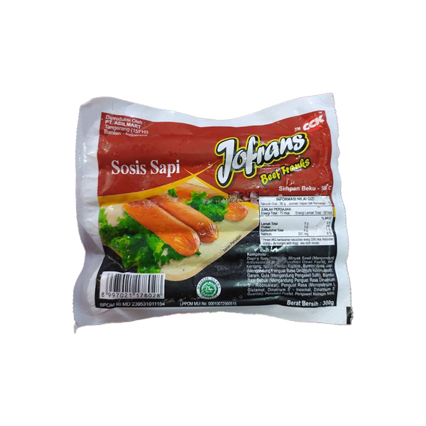 

Jofrans Sosis Sapi 300gr