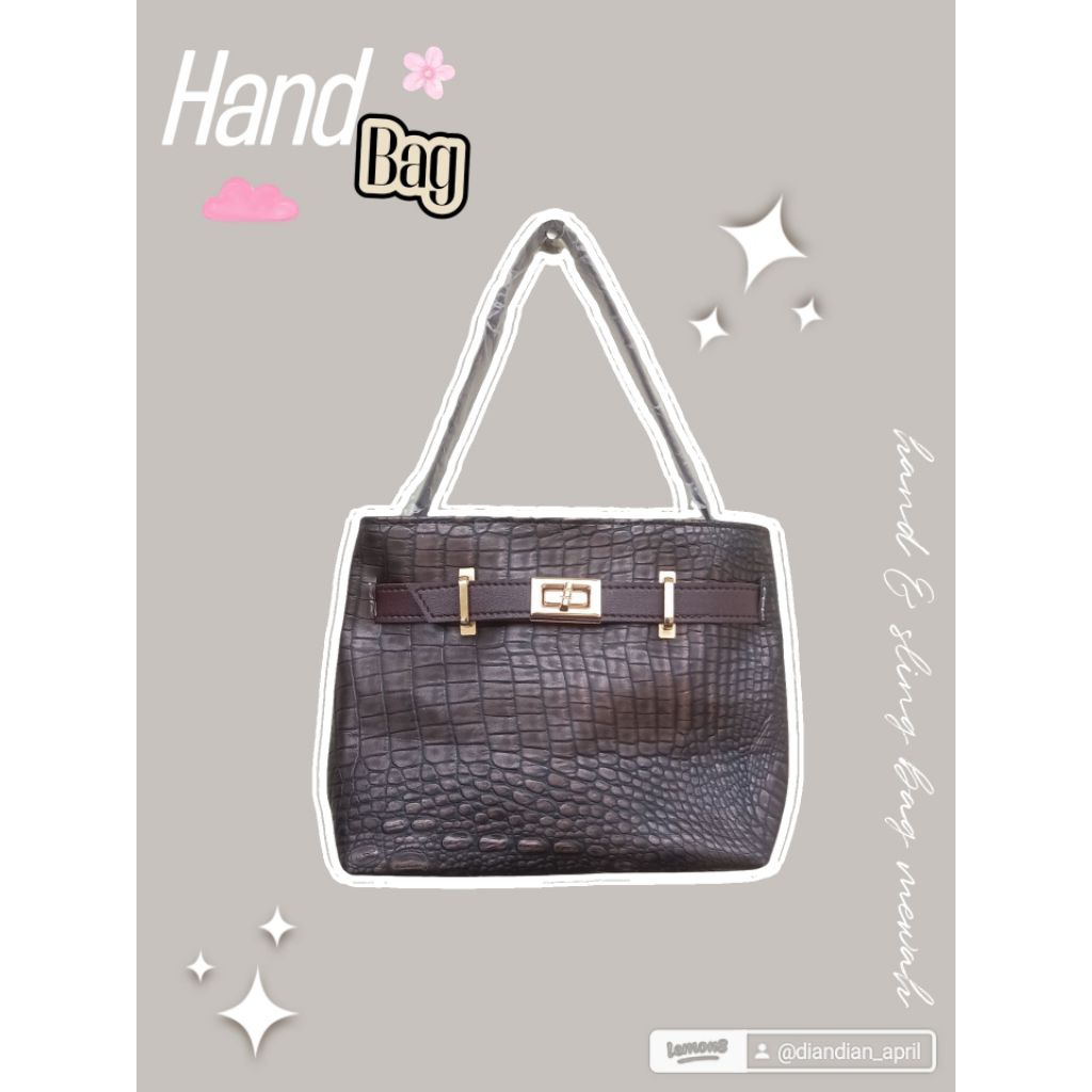 TAS WANITA HAND & SLING BAG CROCO ALA H3RMES