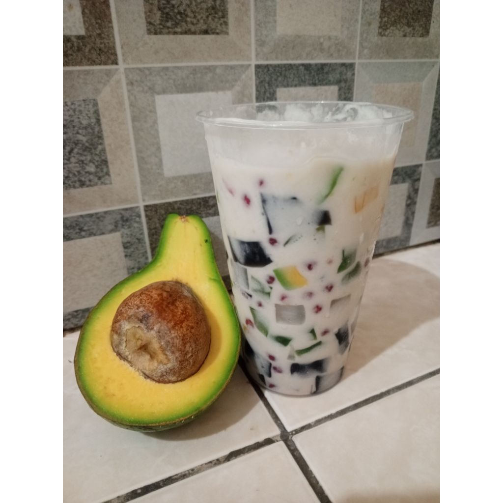 

es viral es teler alpukat kocok es ubi ungu viral