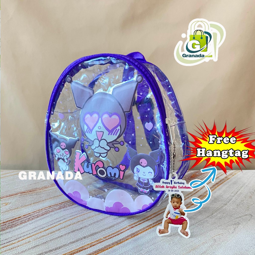 

Camila Bag Ransel Telur Mika Bening Gratis Hang Tag Nama