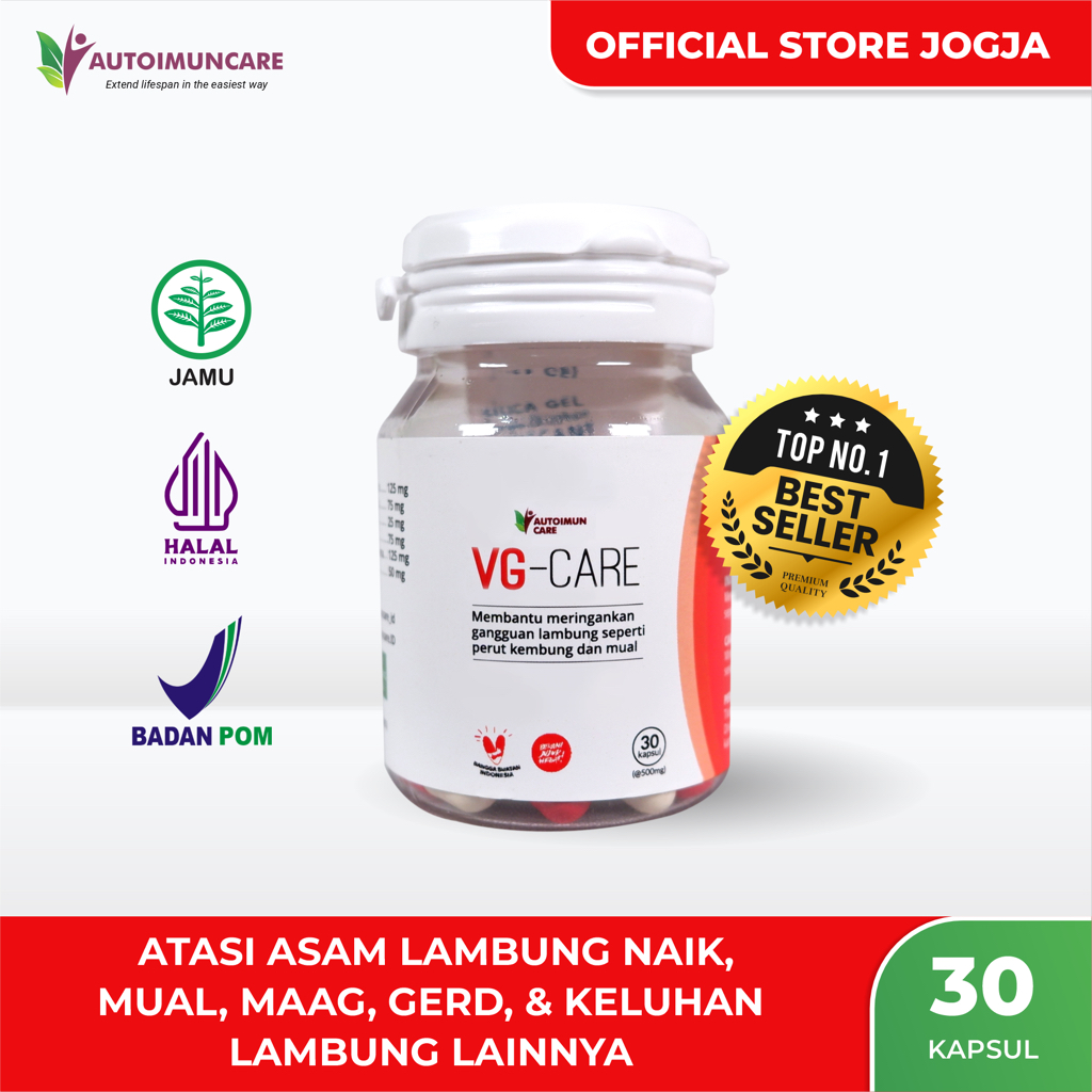 

Obat Gerd Herbal Asam Lambung Maag Paling Ampuh Atasi Sakit Perut Original BPOM VG Care Autoimuncare