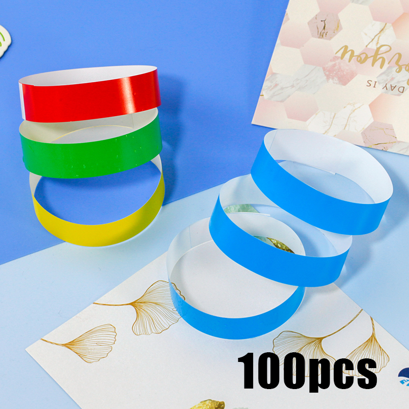 100pcs Gelang Tiket / Gelang Tiket Event PVC Anti Air / Tiket Event Gelang Wahana