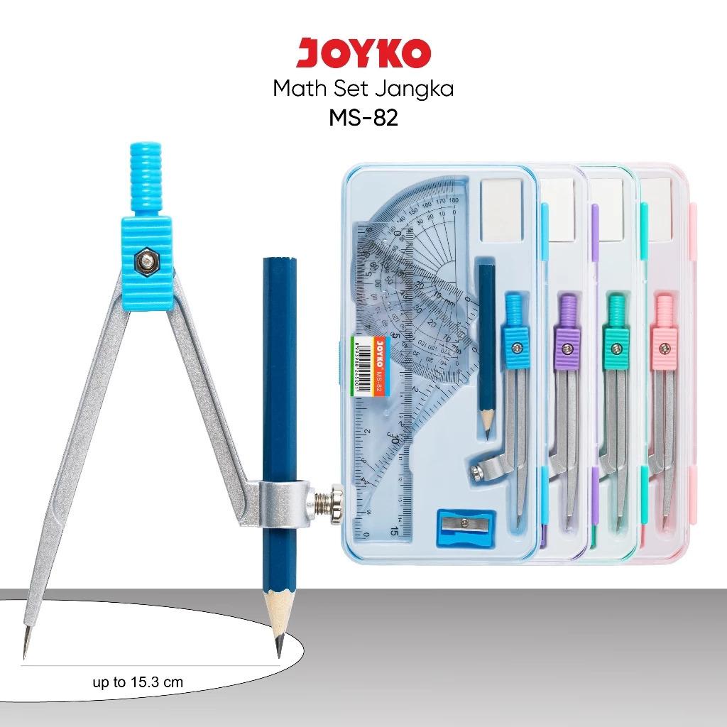 

Joyko MS-82 Math Set Jangka Matematika Penggaris Segitiga Sama Siku 90 Derajat Busur Penghapus