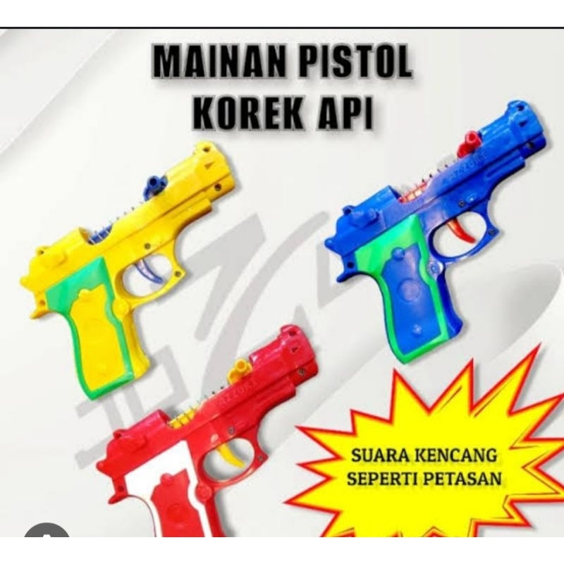 [COD] Mainan Pistol Korek Api Kayu Murah Mainan Anak Laki Laki