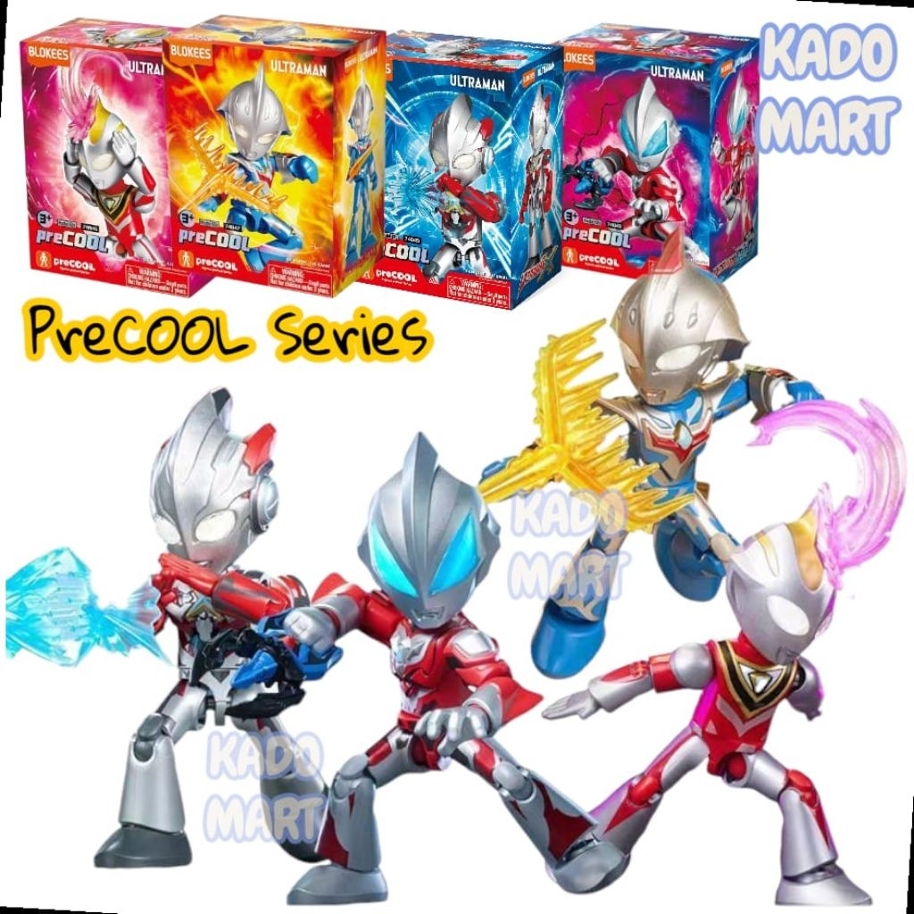 Blokees Ultraman Precool Series Ultraman Geed Gaia Nexus Blue Ultraman X Mainan Model Kits