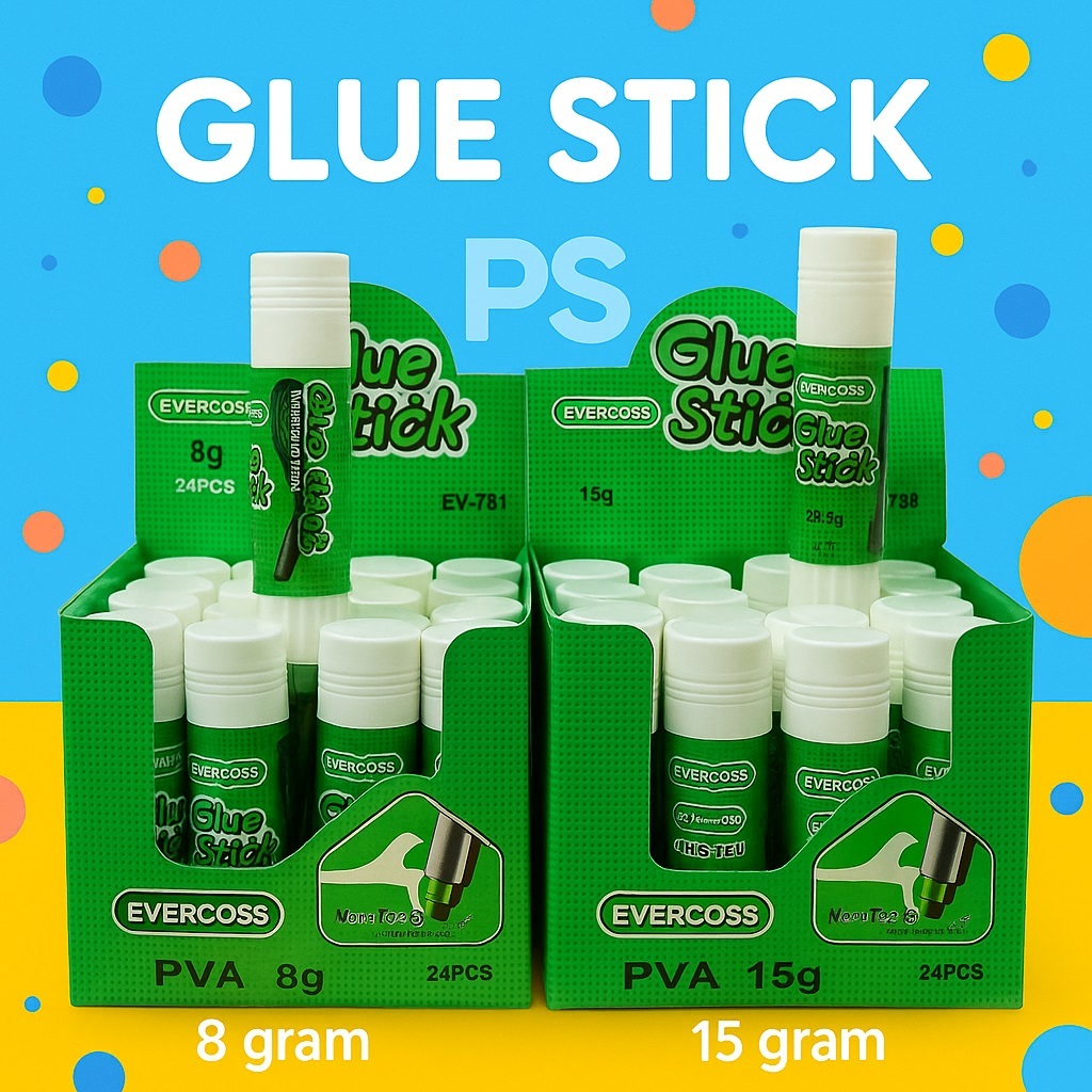 

Lem Stick EVERCOSS 8gr & 15gr – Lem Kertas Praktis untuk Sekolah, Kantor & Kerajinan