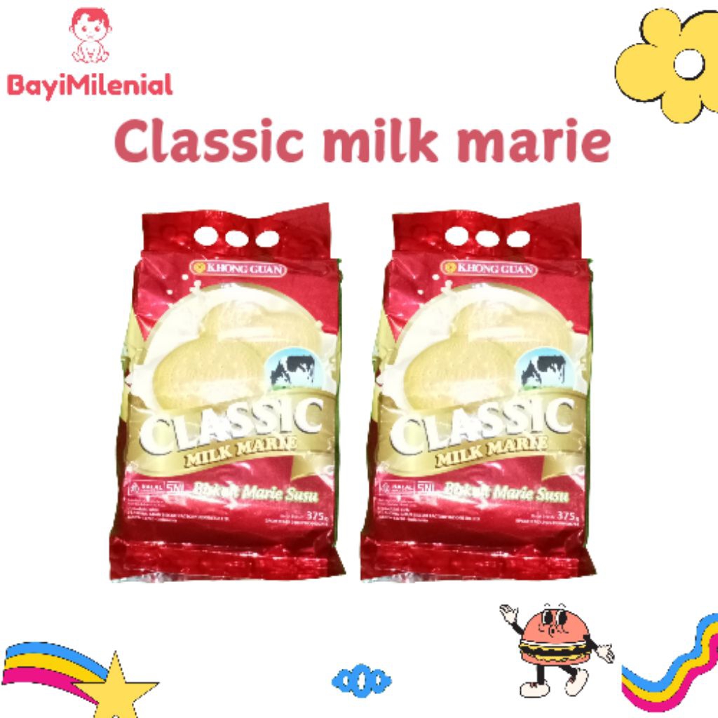 

Khong Guan Marie Susu Classic || Biskuit Marie Susu 375 gr