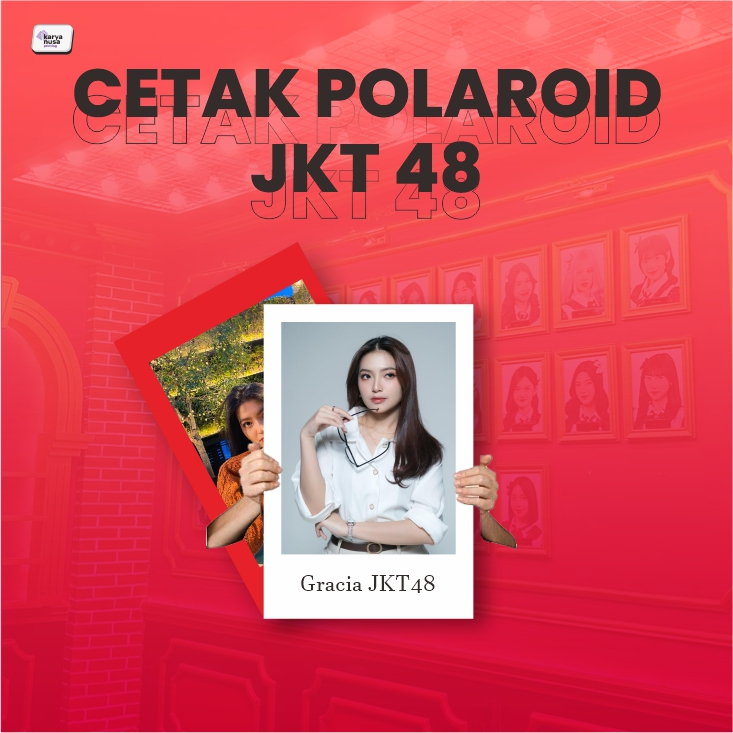 Polaroid  Photocard Polaroid JKT48 Custom 2R Premium 210gsm Glossy - Bebas Req Single / MG / Tour - 