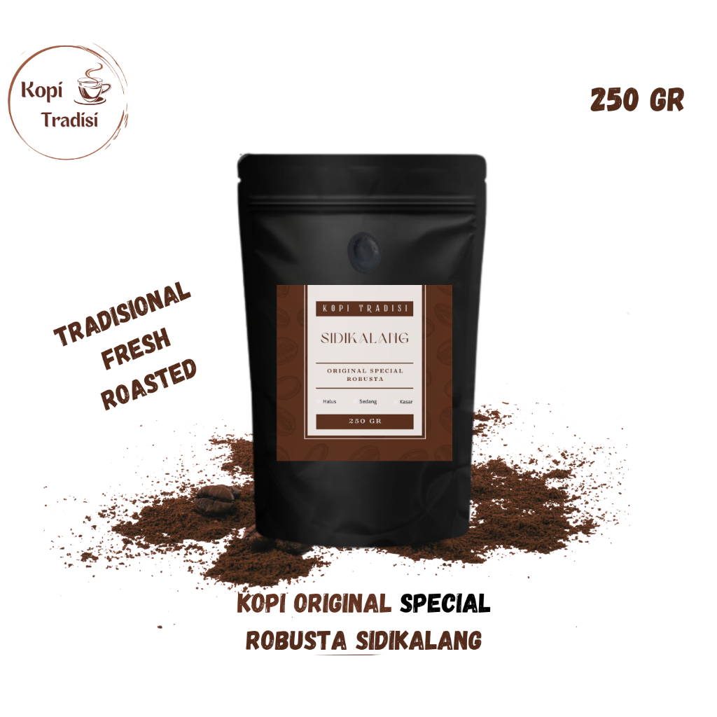 

Kopi Bubuk Original Special Robusta Sidikalang 250 gr Fresh Roasted | Kopi Hitam Kualitas Super