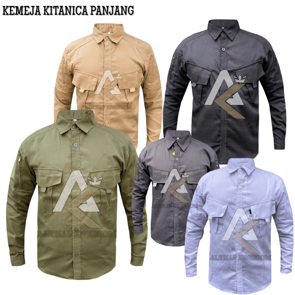 ALTHAF Kemeja Lapangan Tactical Kitanica - Kemeja Pdl lengan Panjang - Kemeja Tactical Kitanica Keme