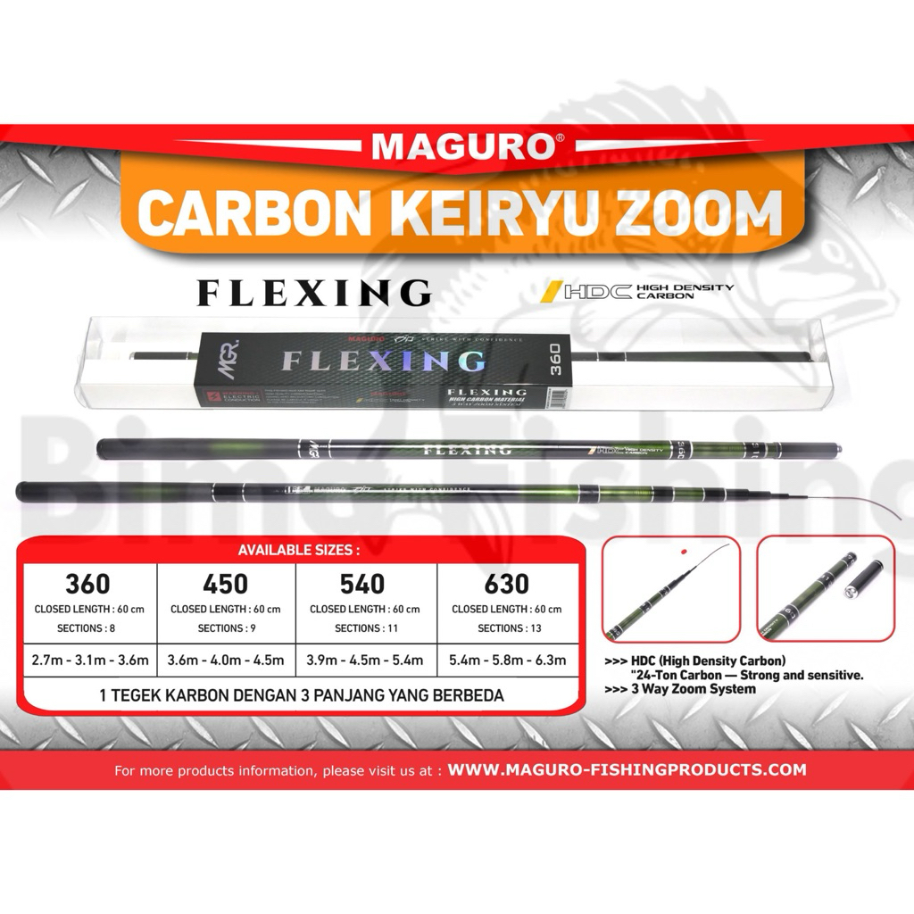 Joran Tegek Maguro FLEXING ZOOM POLE 360 450 540 630