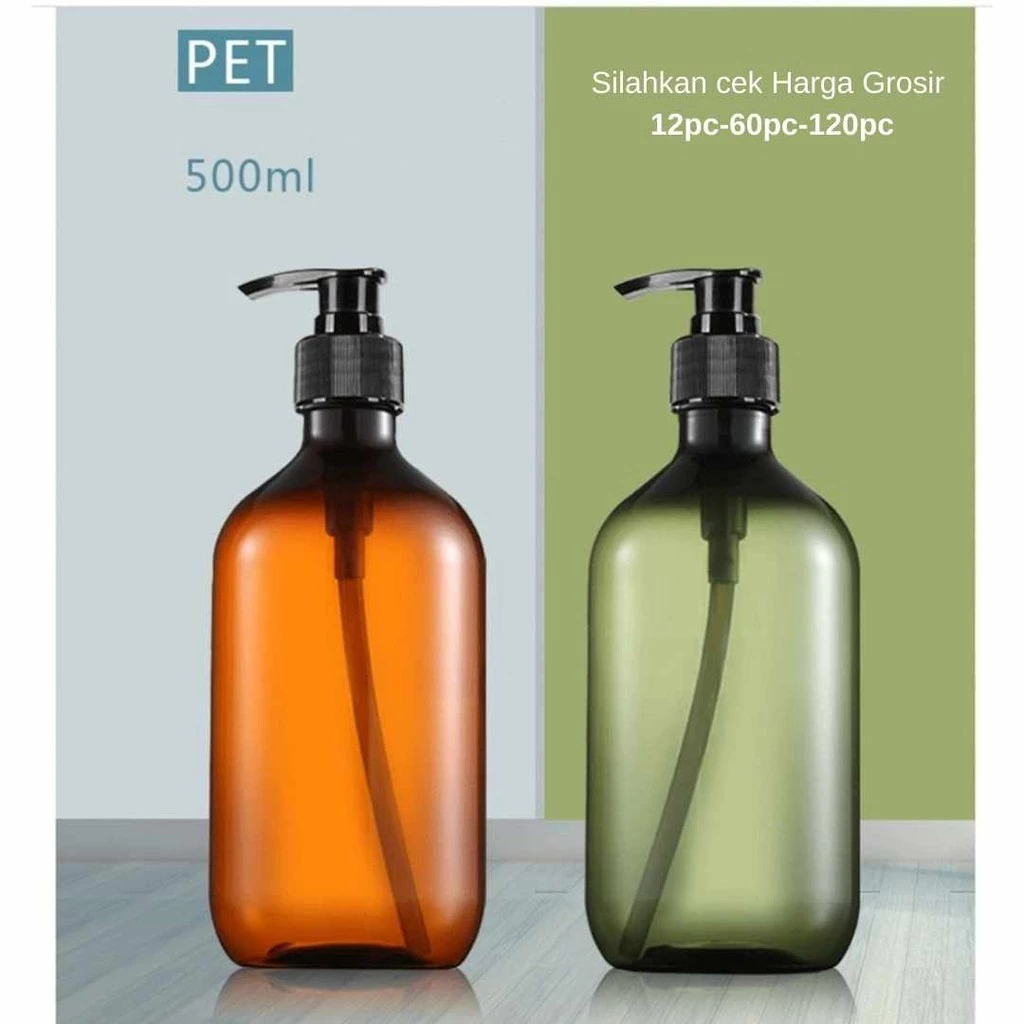 Botol shampoo 500ml Botol Skincare Botol Lotion 500ml Botol Pump 500ml Botol sabun mandi Botol koson