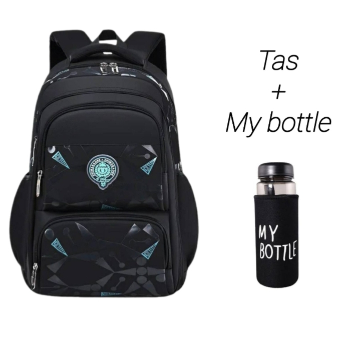 Tas Ransel Sekolah Anak SMP SMA Remaja Pria Wanita Muat Laptop 14 Inch Banyak Kompartemen Bahan Teba