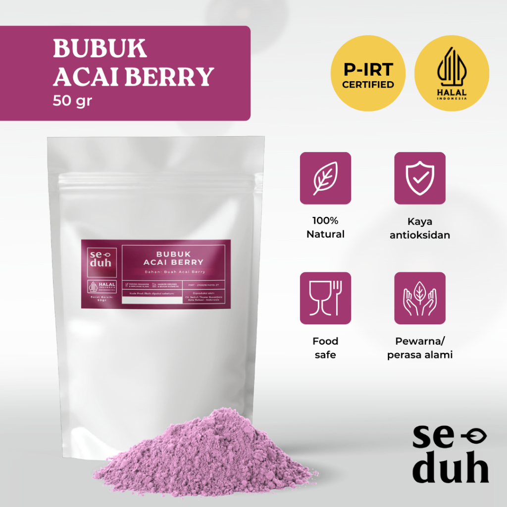 

SEDUH TEA & TISANE | Bubuk Extract Acai Berry / Acai Berry Extract Powder / Fruit Powder 50 Gram