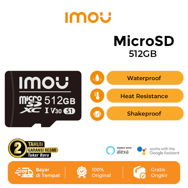 IMOU MicroSD Card 512GB Kartu Memori Memory Card HP CCTV Class 10