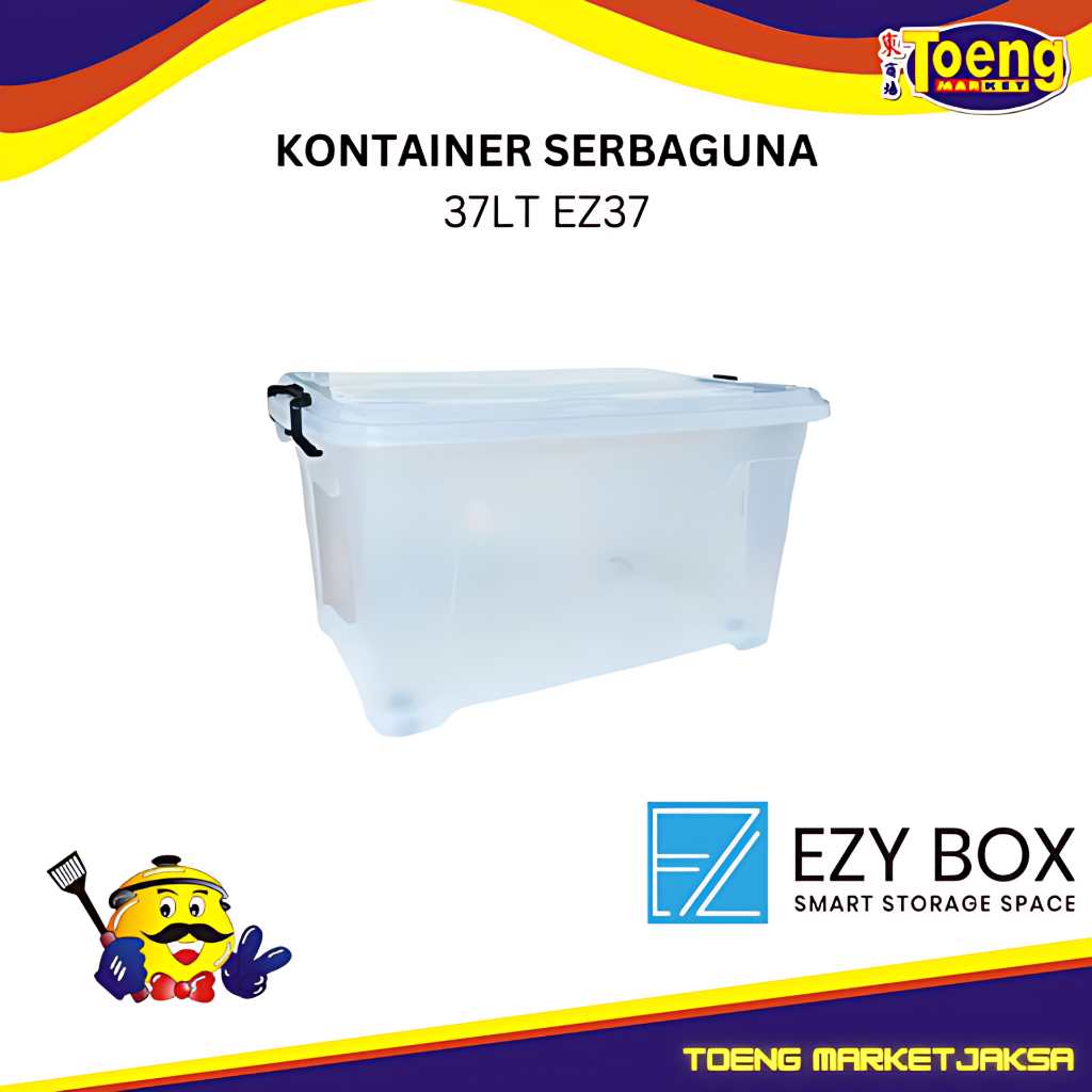 Kontainer Box + Tutup - Kontainer Serbaguna - CONTAINER BOX BENING 37LT EZ37 EZY
