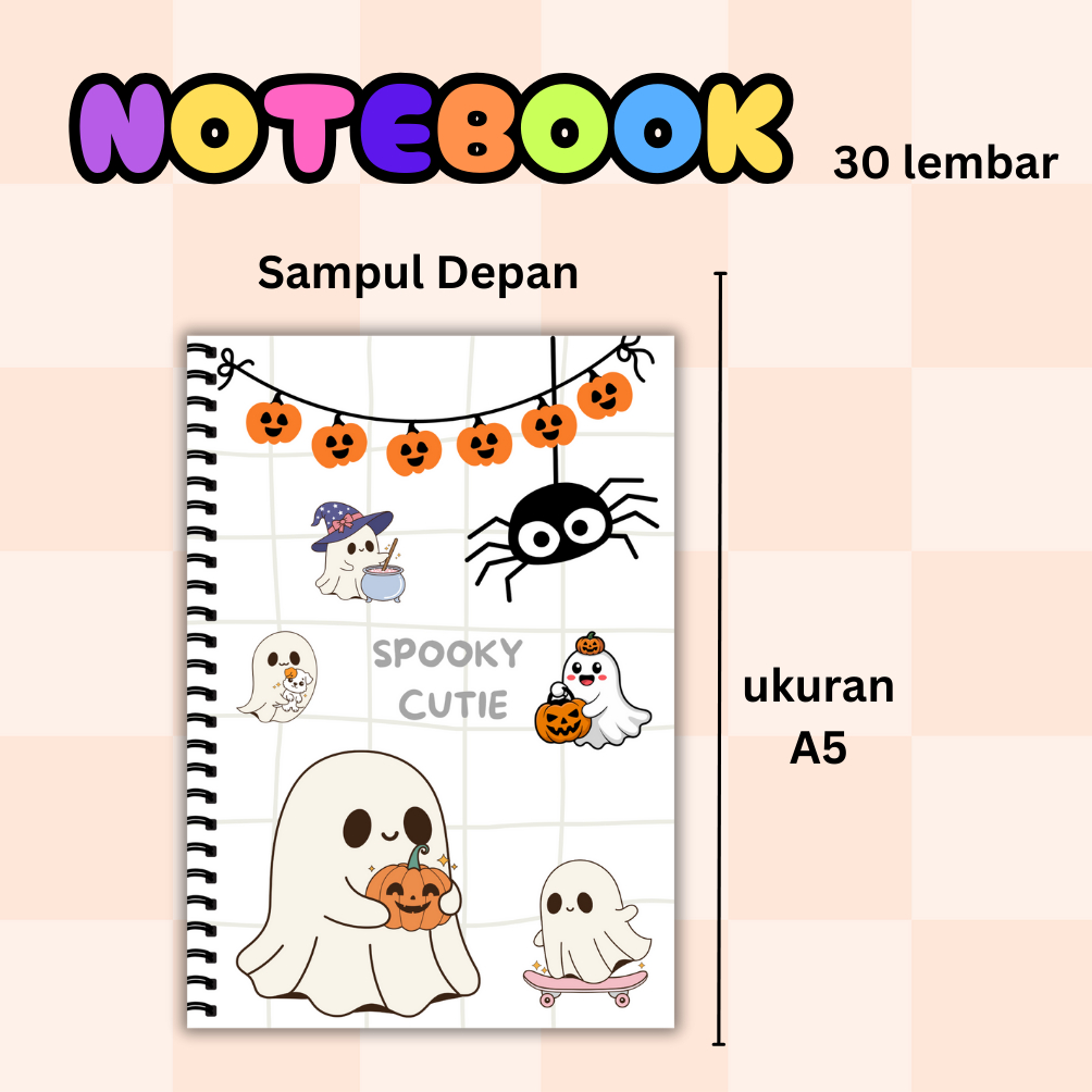 

Notebook Estetik Spooky Cutie – Ukuran A5 dengan 30 Lembar, Diary Horor Imut, Jurnal Cantik, Buku Catatan Sekolah Kuliah, Kertas Berkualitas, Agenda Lucu, Hadiah Unik Kekinian