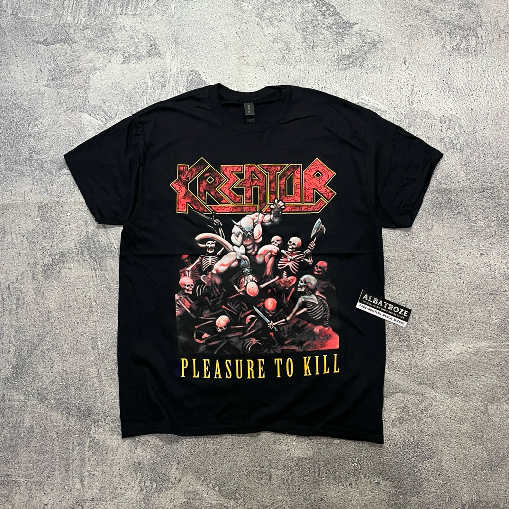 T-SHIRT / KAOS BAND OFFICIAL KREATOR - PLEASURE TO KILL