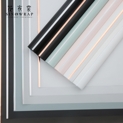 

KERTAS BUNGA HXQ002 LIST GOLD 20 LEMBAR / FLOWERS WRAP/ PEMBUNGKUS KERTAS BUNGA WATERPROOF