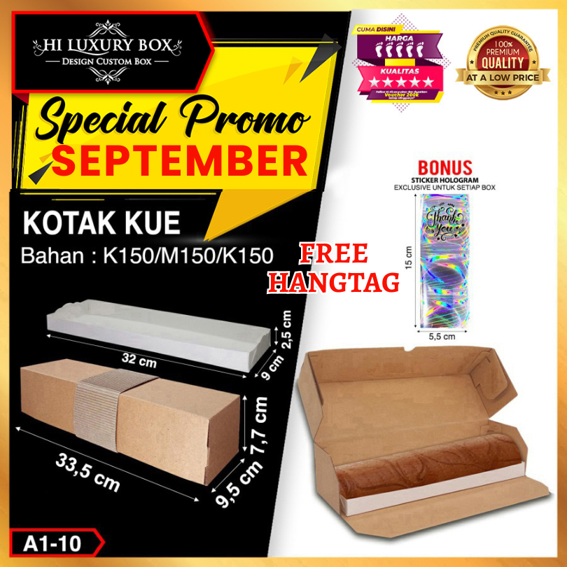 

Kotak Bolu | Dus Bolu | Dus Kue | Kraft | Murah 33.5x9.5x7.7 Kotak Bolu Gulung A1-10