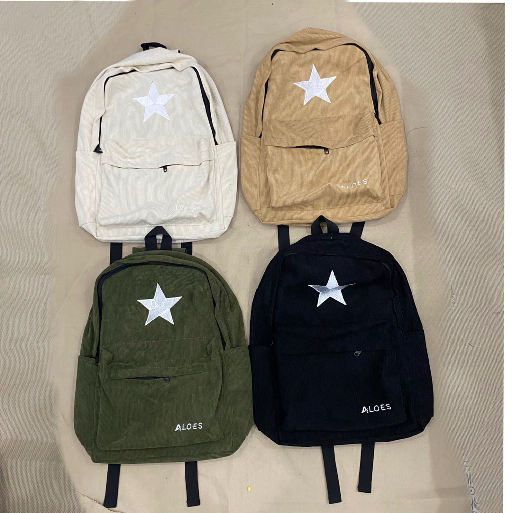 ransel backpack corduroy/tas tas ransel backpack corduroy/tas bitang bahan corduroy/tas pria wanita 