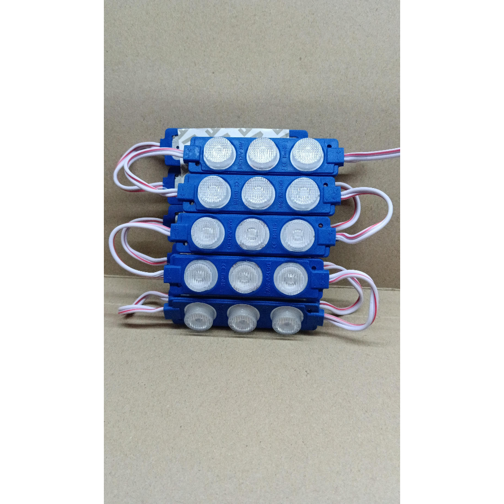 8512 lampu led strip bus truck 12v 12volt 3 mata titik biru tua