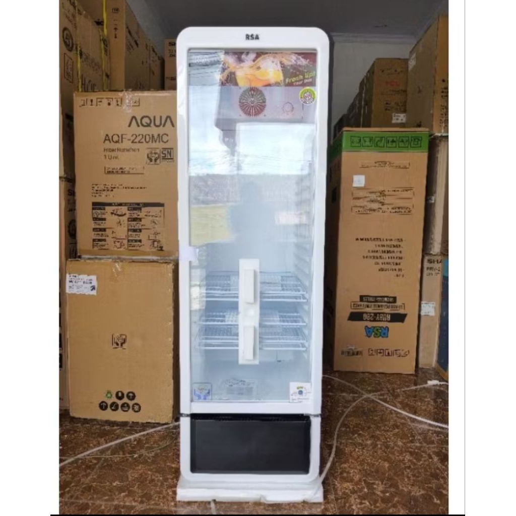 showcase rsa 5 rak ruby 280/lemari pendingin rsa