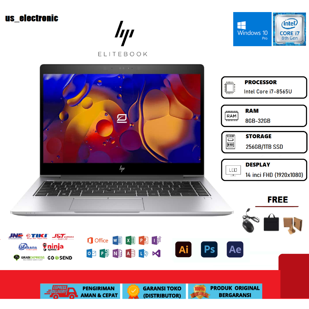 Laptop HP Elitebook 840 G6/G5 i7 GEN 8 RAM 32GB/SSD 1TB WIN 10PRO