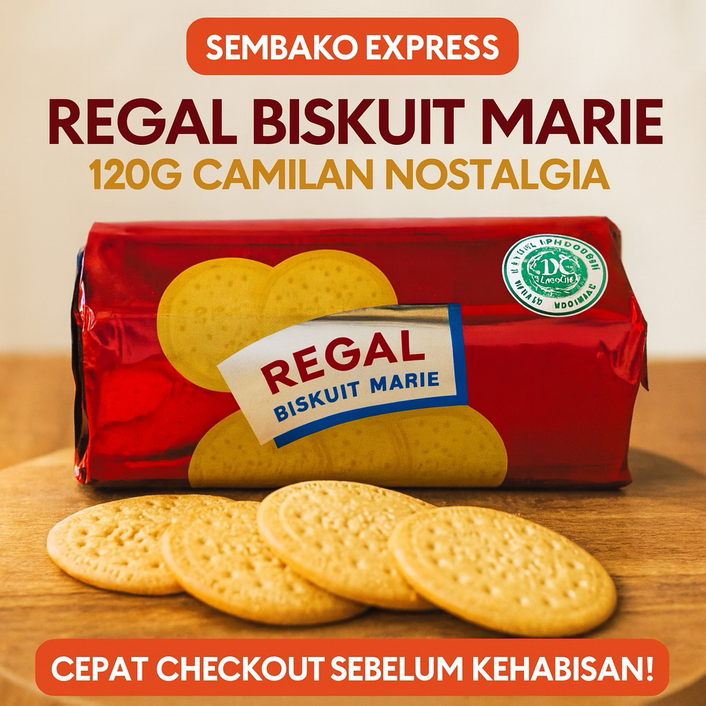 

Regal Biskuit Marie 120g – Camilan Lembut Legendaris
