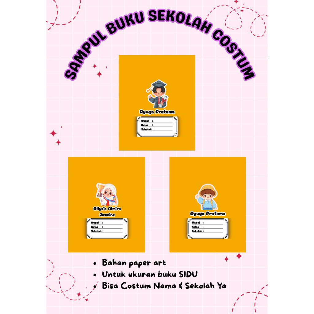 

Sampul Buku Tulis Costum Nama Sekolah Free Desain Anak Murah