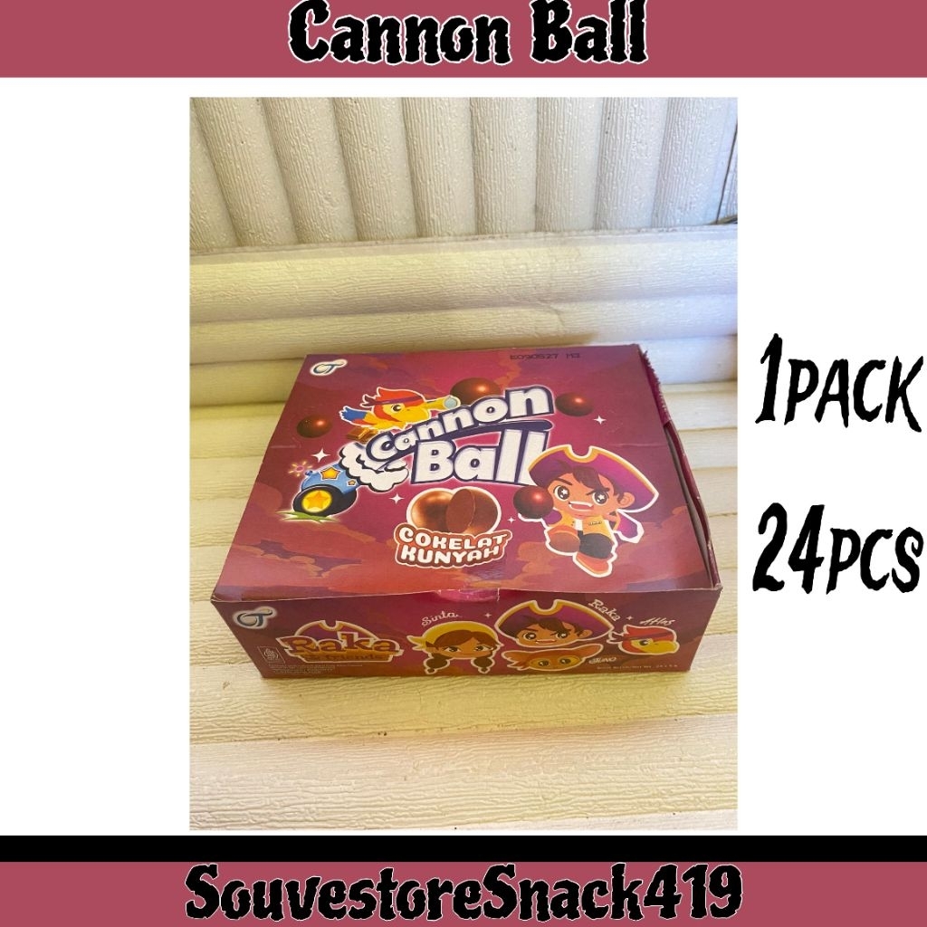 

OT Canon Ball permen Coklat isi 20