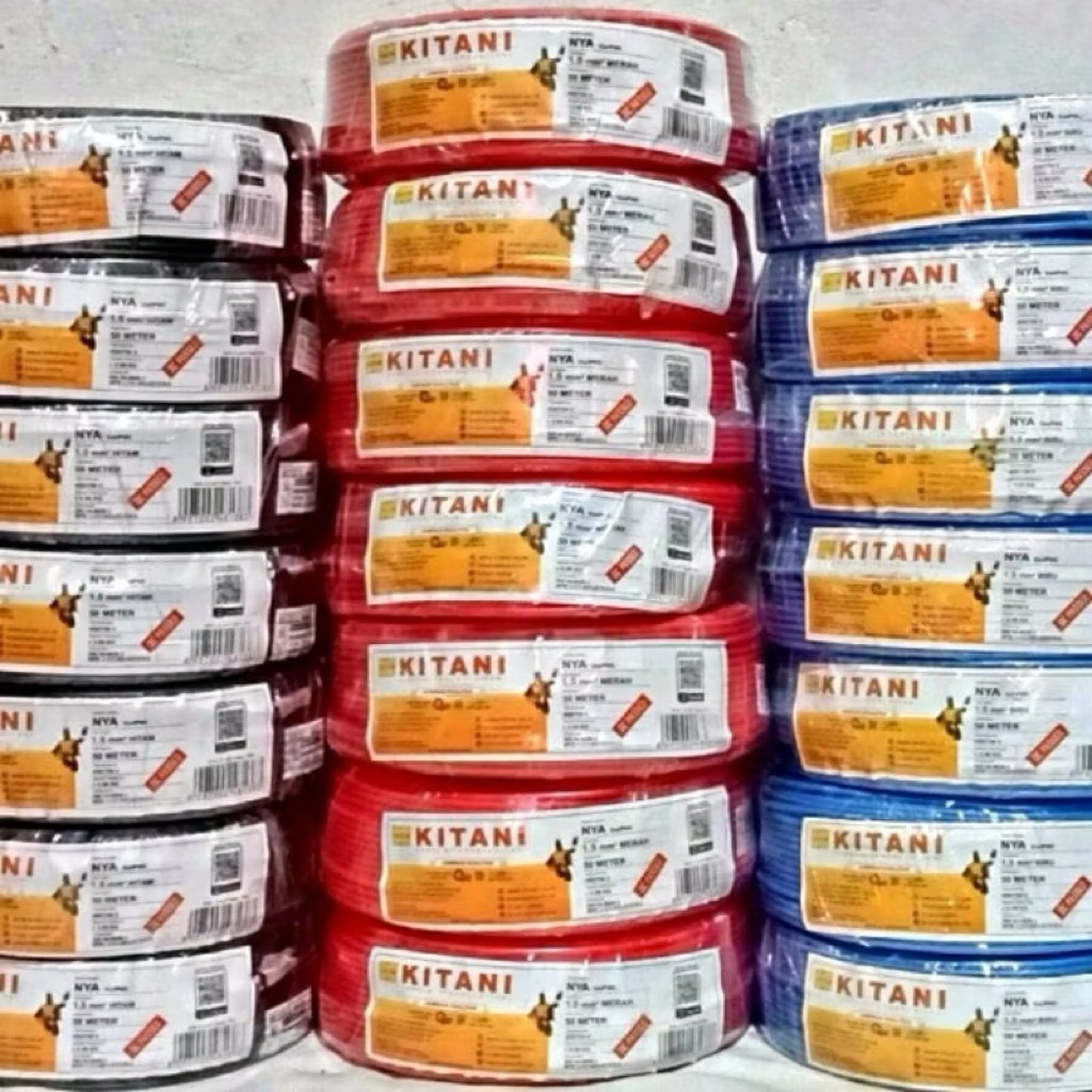 Kabel Kitani NYA 1,5 panjang 25m warna merah