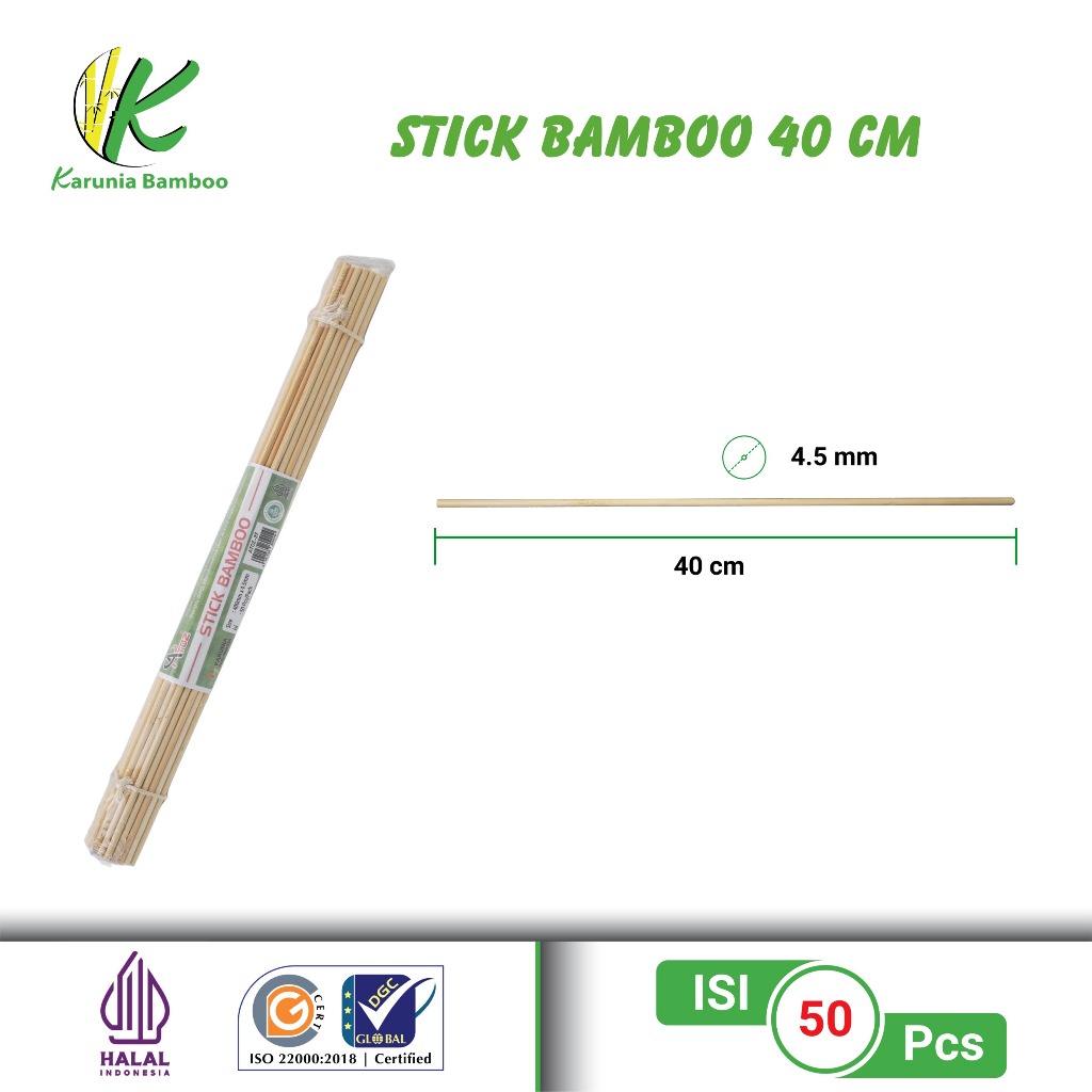 ATOZ Stik Bamboo 40 cm / Tusuk sate panjang 40 cm / Cotton Candy / Bouquet / Tusuk Sate Tumpul