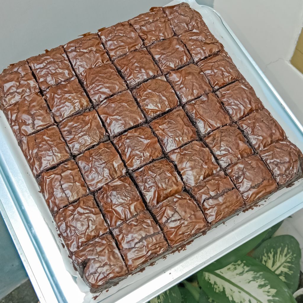 

Fudgy brownies original brownis sekat