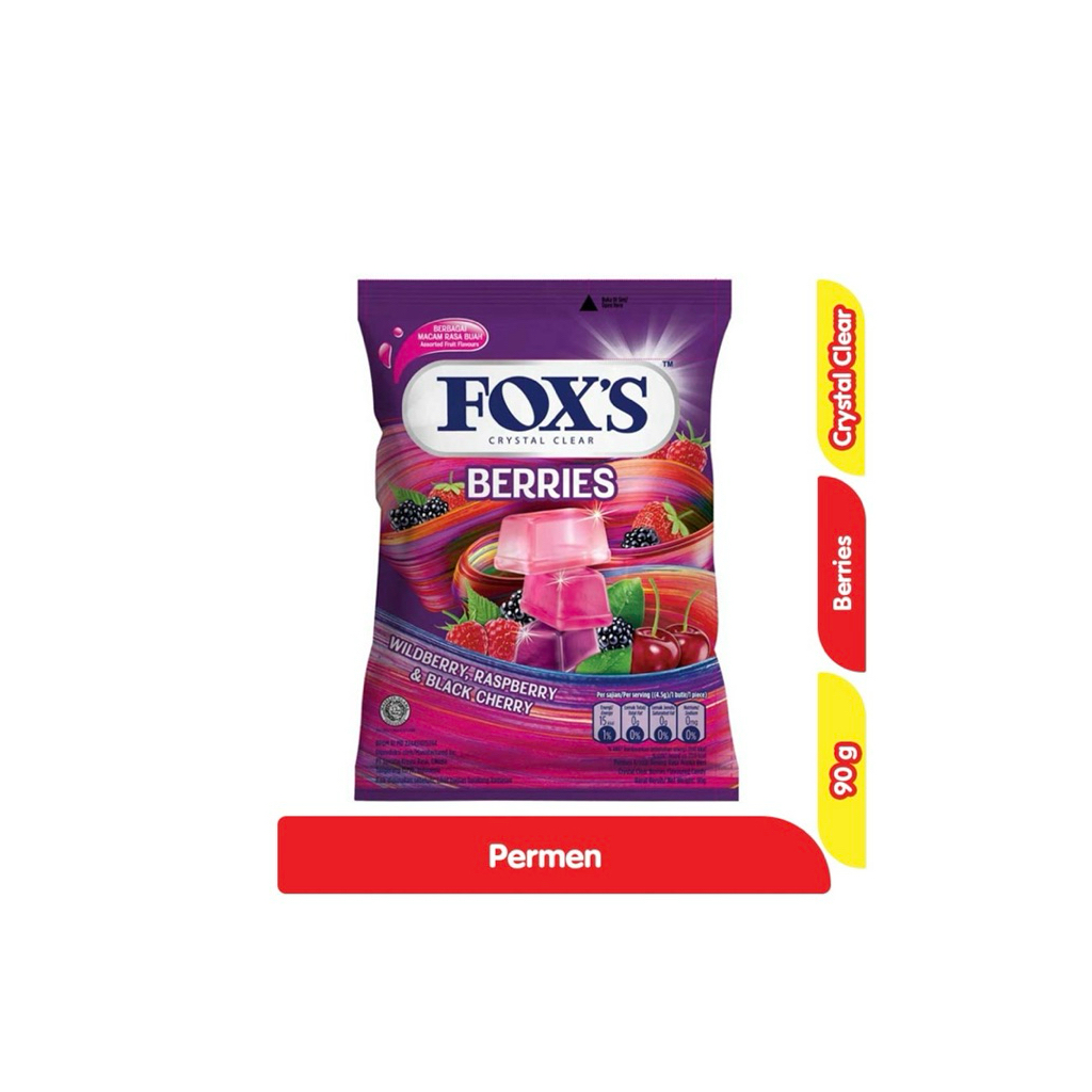 

Fox’s Crystal Clear Permen Berries 90 gr