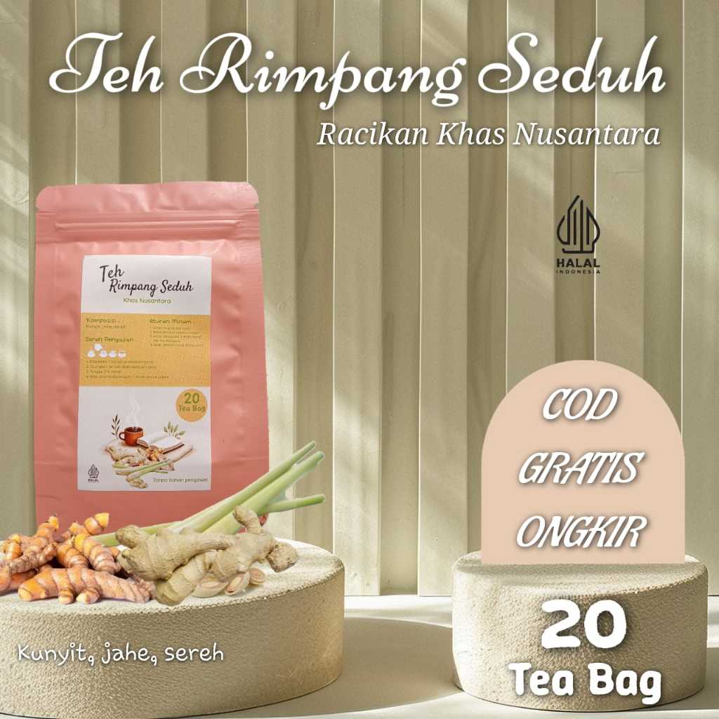 

20 Tea Bag - Teh Rimpang Seduh JSR ala Zaidul Akbar Khas Nusantara Mengurangi Stres dan Kecemasan