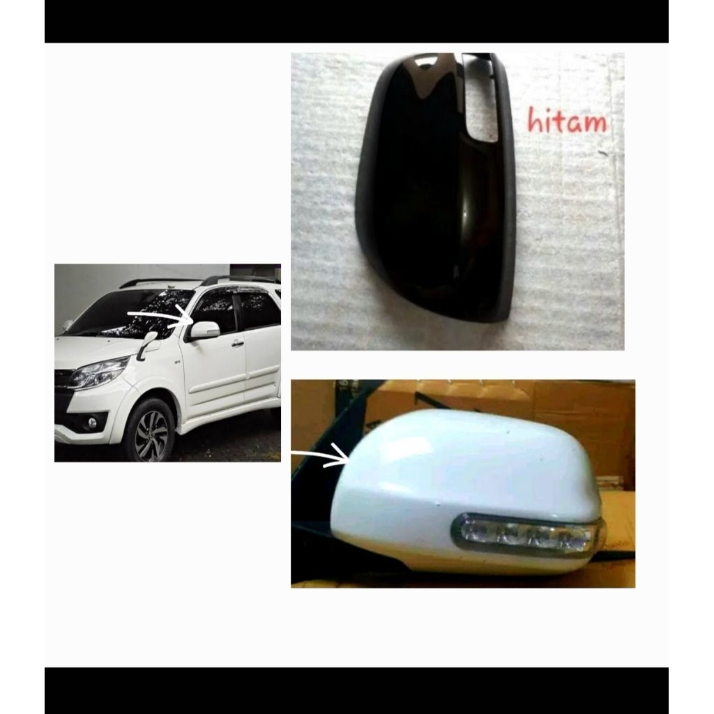 Cover Spion Tutup Spion Mobil TERIOS RUSH 2007 2008 2009 2010 2011 2012 2013 2014 Kanan Kiri (Origin