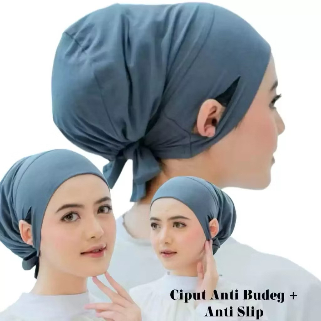 Daleman kerudung CIPUT ANTI BUDEG // Ciput Hijab anti Budeg //Hijab Anti Slip // Ciput Lubang Teling