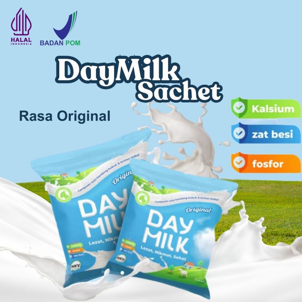 

Daymilk Kemasan Sachet Rasa Original | susu kambing etawa daymilk atasi pernafasan dan persendian
