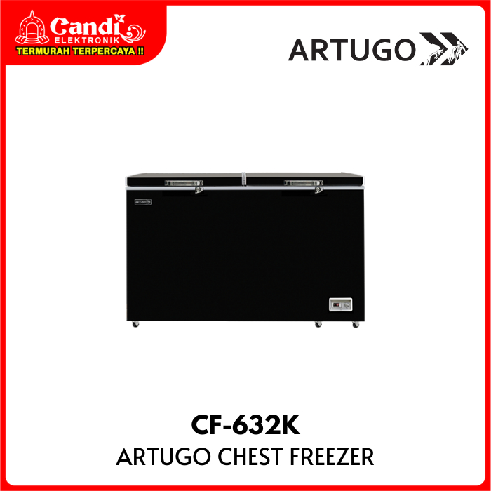 ARTUGO Box Freezer 600 Liter Non CFC Glamming Black CF-632K