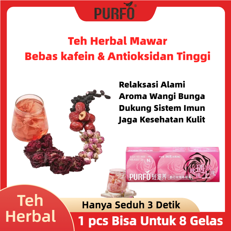 

Teh Herbal China Chinese Herbal Tea Mawar Black Red Rose Mulberry Minuman Sehat Antioksidan 1 Pcs