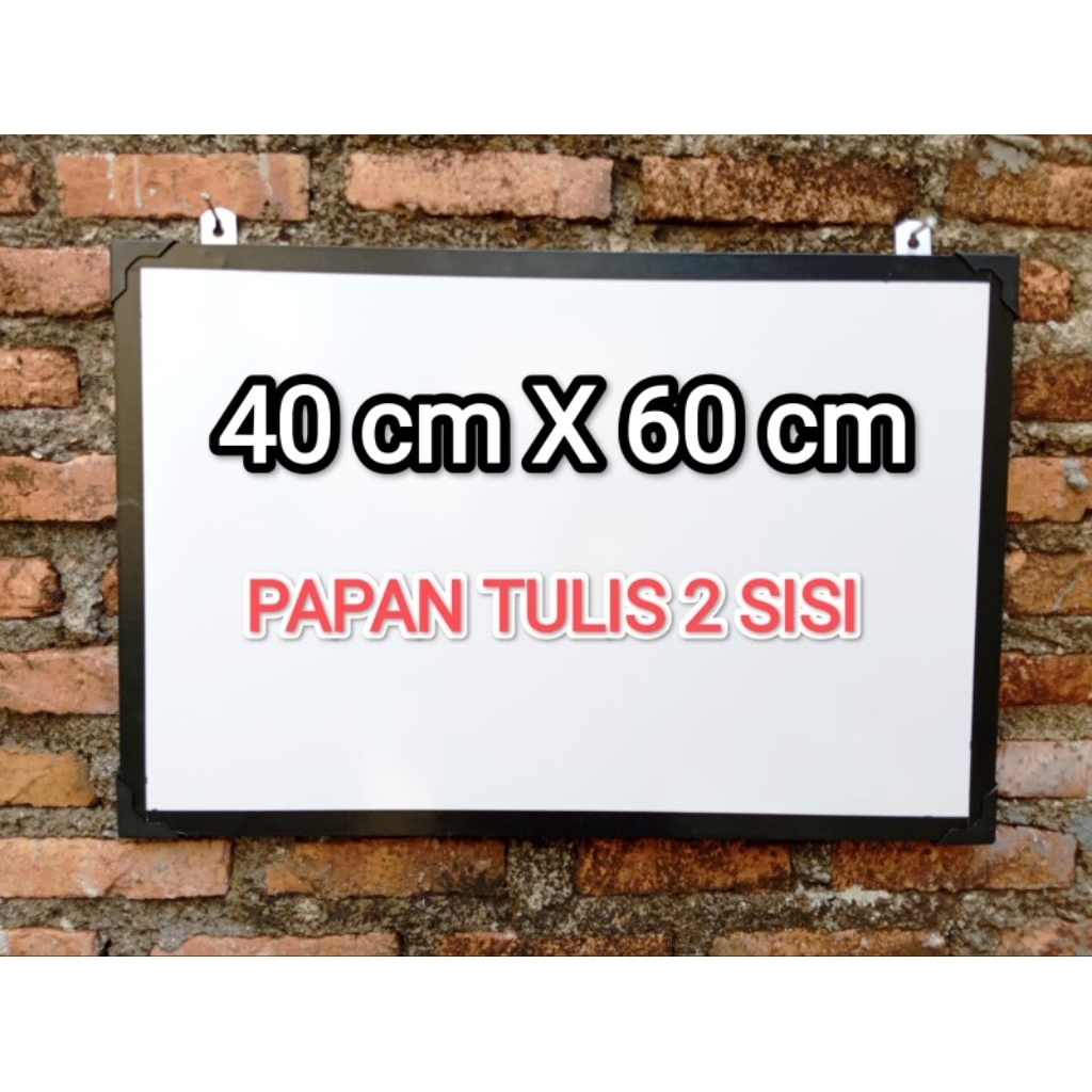 

PAPAN TULIS, WHITE BOARD,BOLAK BALIK,40X60CM,, PAPAN TULIS 2 SISI SPIDOL .
